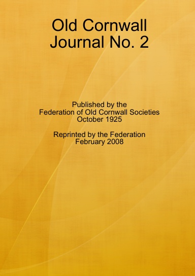 Old Cornwall Journal No. 2