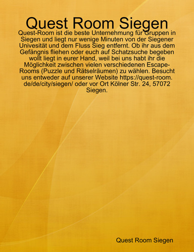 Quest Room Siegen