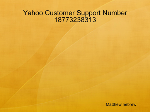 Yahoo Customer Support Number 1877-323-8313
