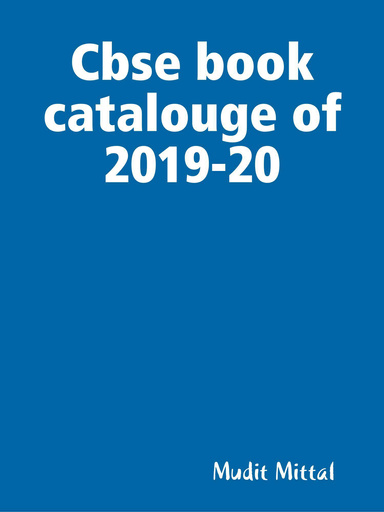 Cbse book catalouge of 2019-20
