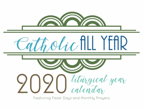Catholic All Year 2020 Monthly Prayers Calendar