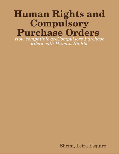 Human Rights and Compulsory Purchase Orders