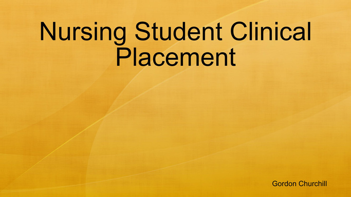 Nursing Student Clinical Placement