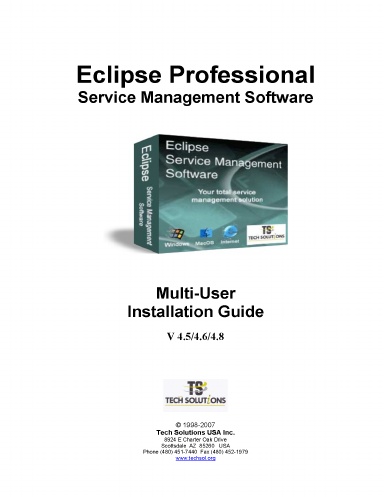 Eclipse Service Management Software Install Guide