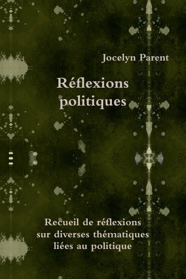 Réflexions politiques. Recueil de réflexions sur diverses thématiques liées au politique