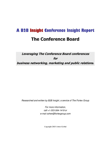 Conference Insight - The Conference Board