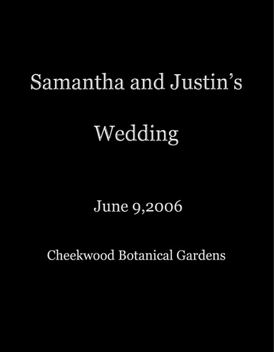 Justin and Samantha Get Married