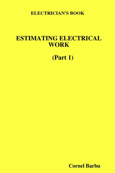 ELECTRICIAN'S BOOK  ESTIMATING ELECTRICAL WORK