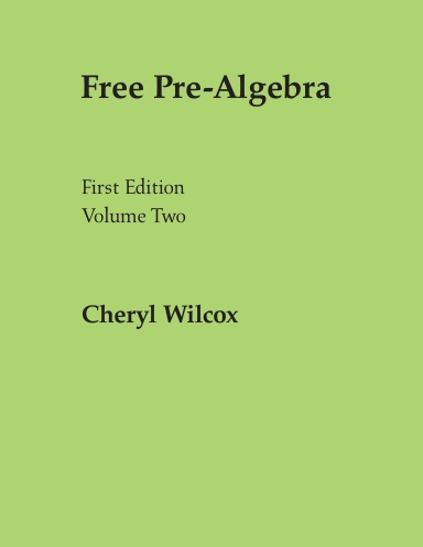 Free Pre-Algebra 1st Edition Volume 2