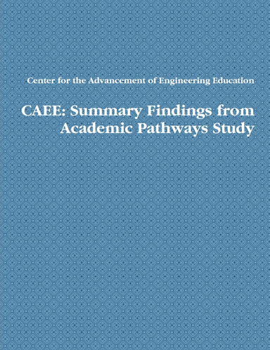 CAEE: Summary Findings from Academic Pathways Study