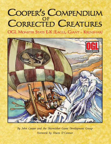 Cooper’s Compendium of Corrected Creatures: OGL Monster Stats E – K (Eagle, Giant – Krenshar)