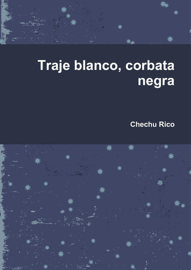 Traje blanco, corbata negra