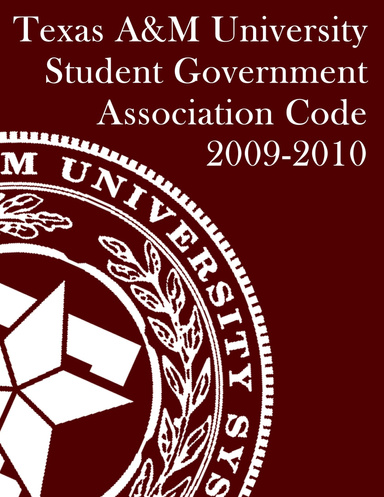 Student Government Association Code 2009-2010