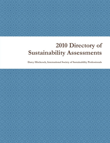 2010 Directory of Sustainability Assessments