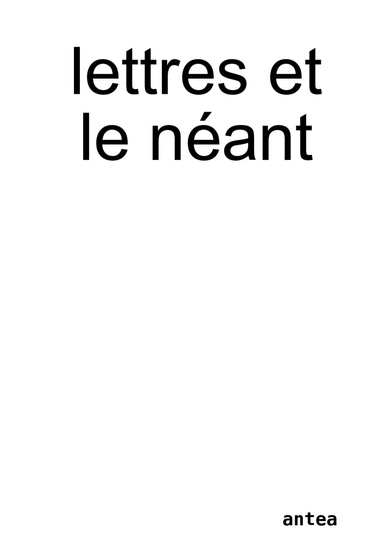 lettres et le néant