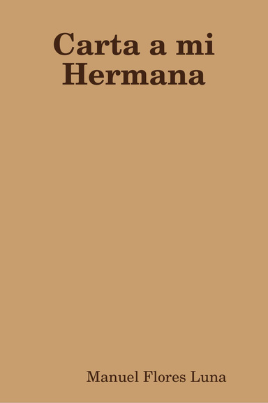 Carta a mi Hermana
