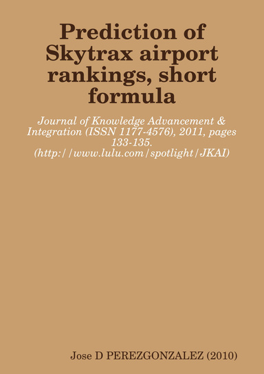 Prediction of Skytrax airport rankings, short formula