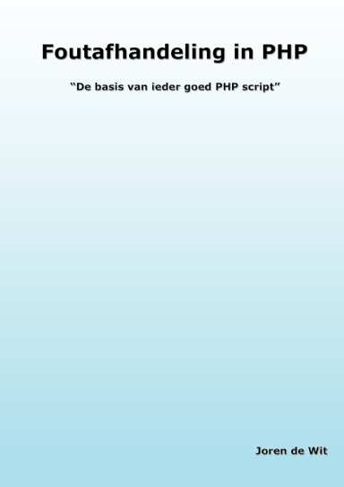Foutafhandeling in PHP