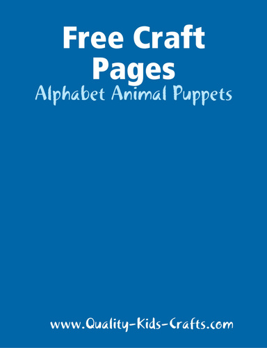 Free Craft Pages: Alphabet Animal Puppets