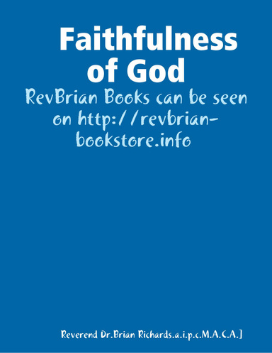 Faithfulness of God