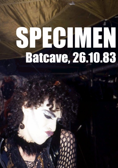 SPECIMEN Batcave (in colour) 26.10.83 - A4 Edition