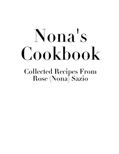 Nona's Cookbook