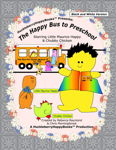 The Happy Bus to Preschool (black & white version)