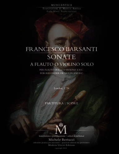 Sonate a Flauto o Violino Solo con Basso