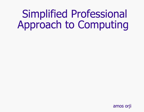 Simplified Professional Approach to Computing