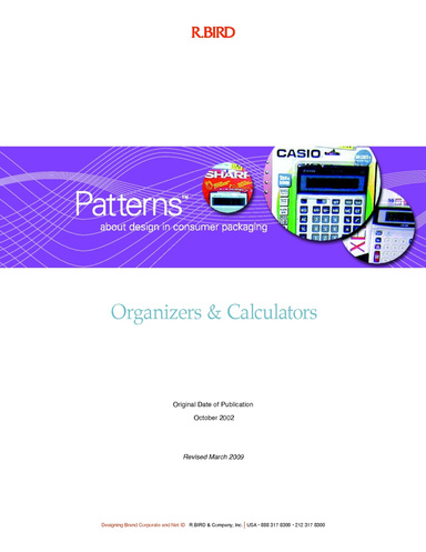 Patterns: Organizers & Calculators