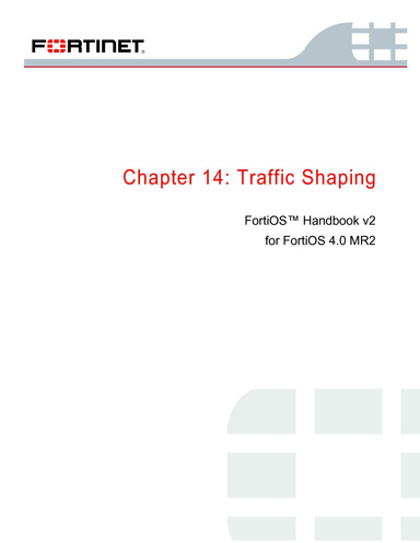 FortiOS Handbook V2, Chapter 14: Traffic Shaping