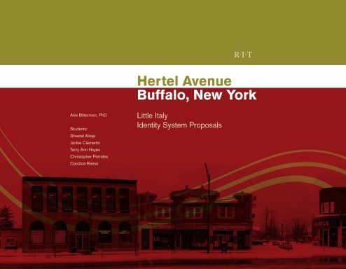 Hertel Avenue "Little Italy" Buffalo, New York Identity System Proposals