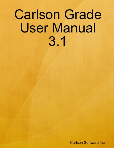 Carlson Grade User Manual 3.1