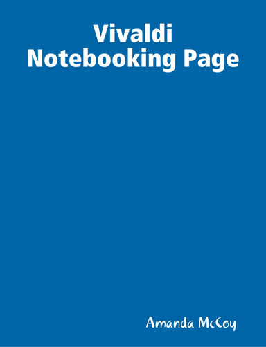 Vivaldi Notebooking Page Free