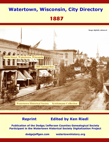Watertown, Wisconsin, City Directory: 1887