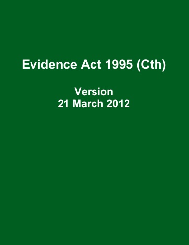 Evidence Act 1995 (Cth)