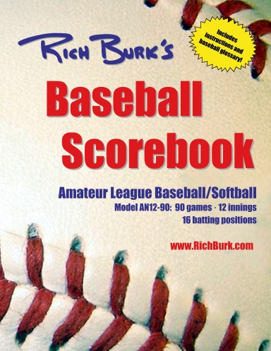 Rich Burk's Baseball Scorebook Model AN12-90