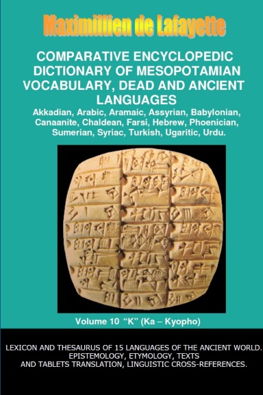 V10.COMPARATIVE ENCYCLOPEDIC DICTIONARY OF MESOPOTAMIAN VOCABULARY DEAD & ANCIENT LANGUAGES