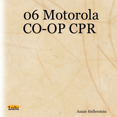 06 Motorola CO-OP CPR
