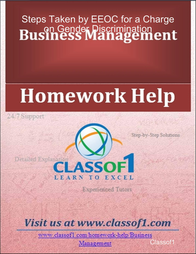 Steps Taken by EEOC for a Charge on Gender Discrimination