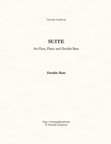 Suite for Flute, Piano and Double Bass - BASS PART