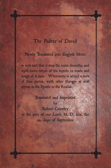 Psalter of David (Robert Crowley)