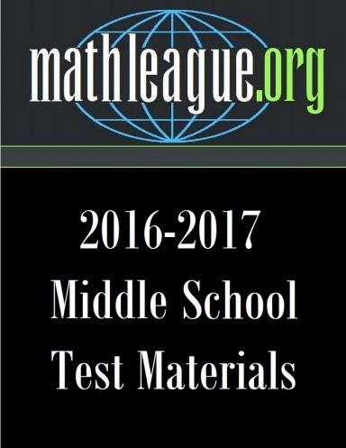 Middle School Test Materials 2016-2017