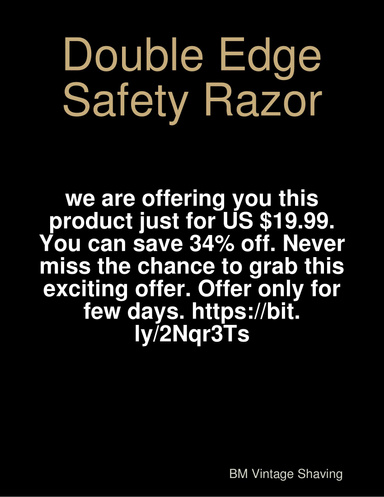 Double Edge Safety Razor