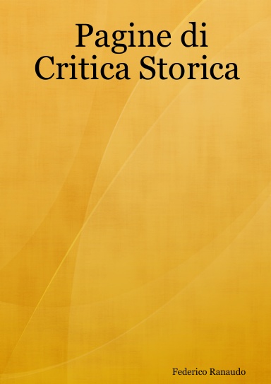 Pagine di Critica Storica