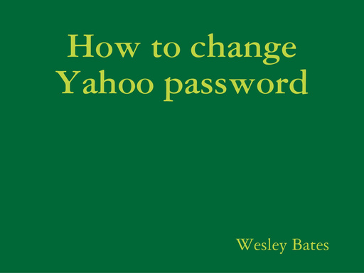 How to change Yahoo password