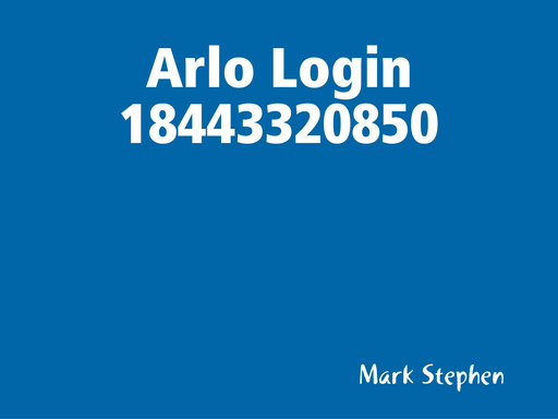 Arlo Login 18443320850