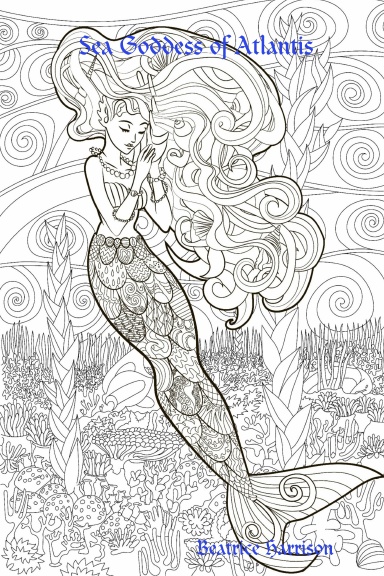 Download Sea Goddess Of Atlantis Giant Super Jumbo Coloring Book Features 100 Coloring Pages Of Whimsical Sea