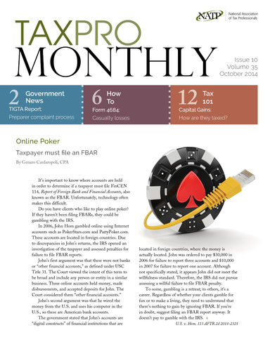 TAXPRO Monthly Oct 2014