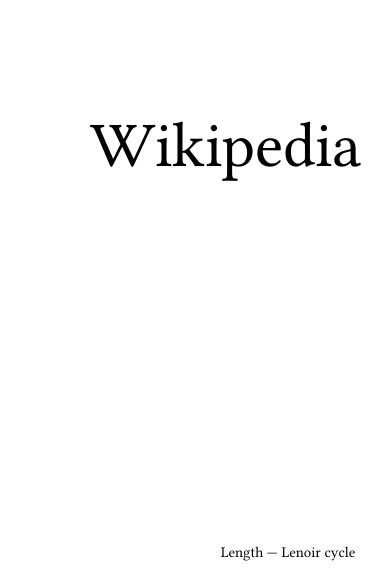 Volume 3745, Length --- Lenoir cycle